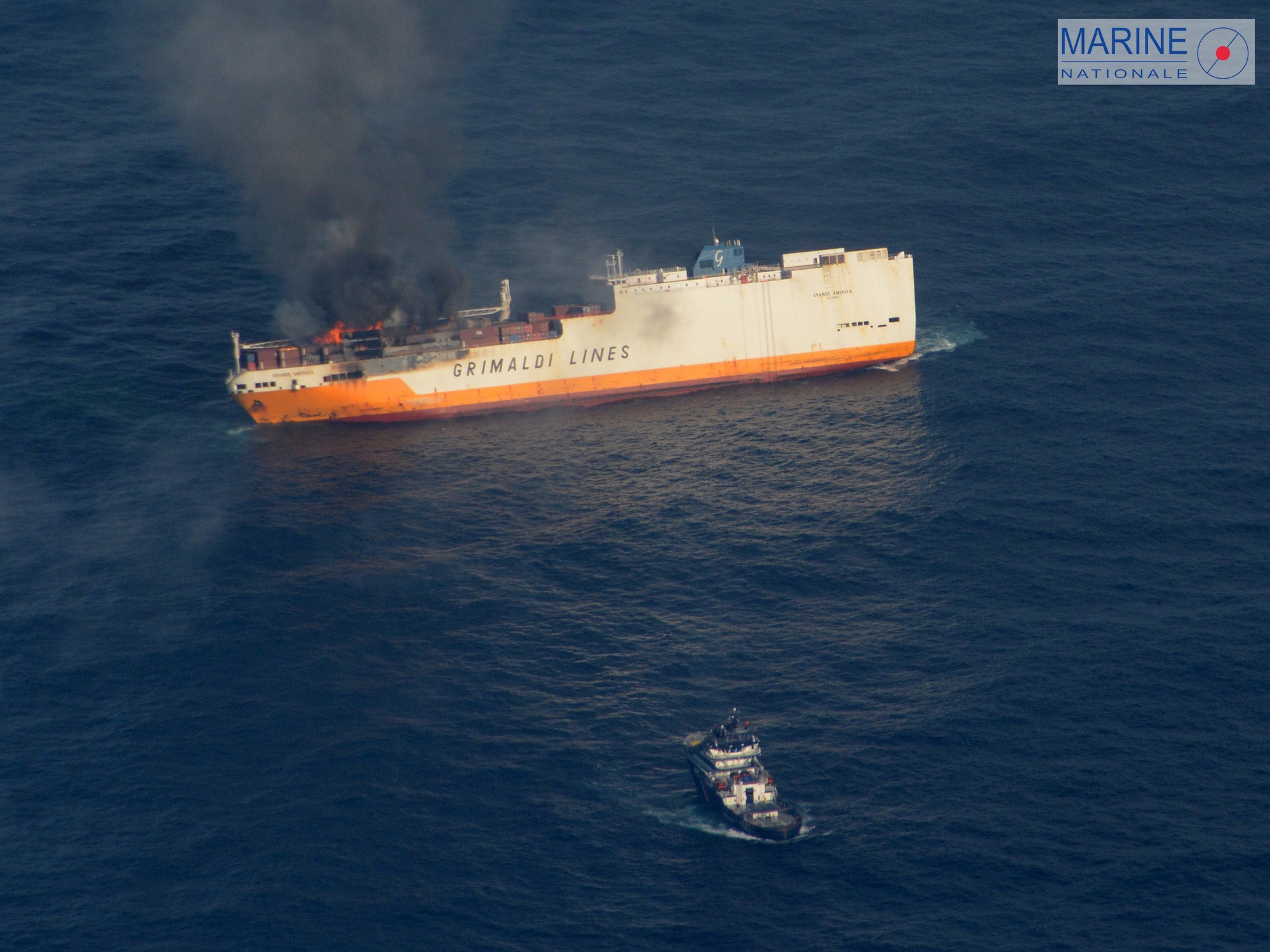  Incendie à bord du cargo italien Grande América le 12 mars 2019.