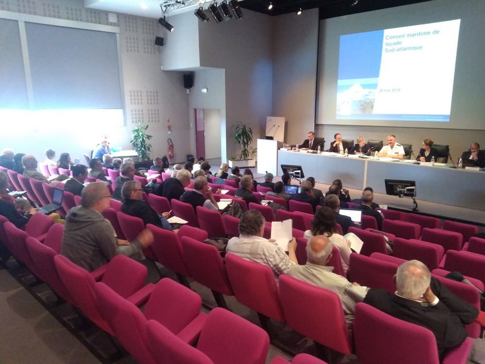 Seizième réunion du conseil maritime de la façade Sud-Atlantique le mardi 28 mai 2019 à l’espace Condorcet à Pessac. 