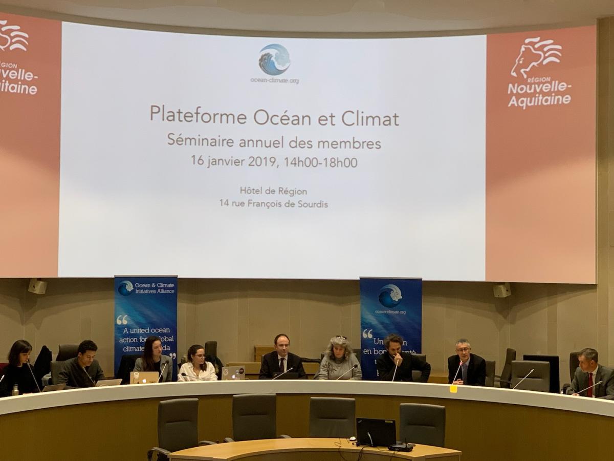 La plate-forme Océan et Climat les 16 et 17 janvier 2019 à Bordeaux.