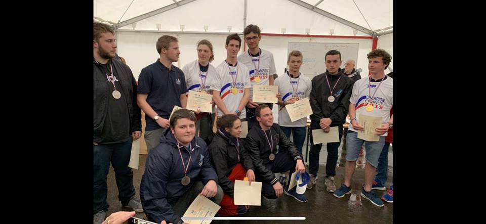 Championnat de France de voile 2019 des lycées professionnels : délivrance des médailes aux vainqueurs. 